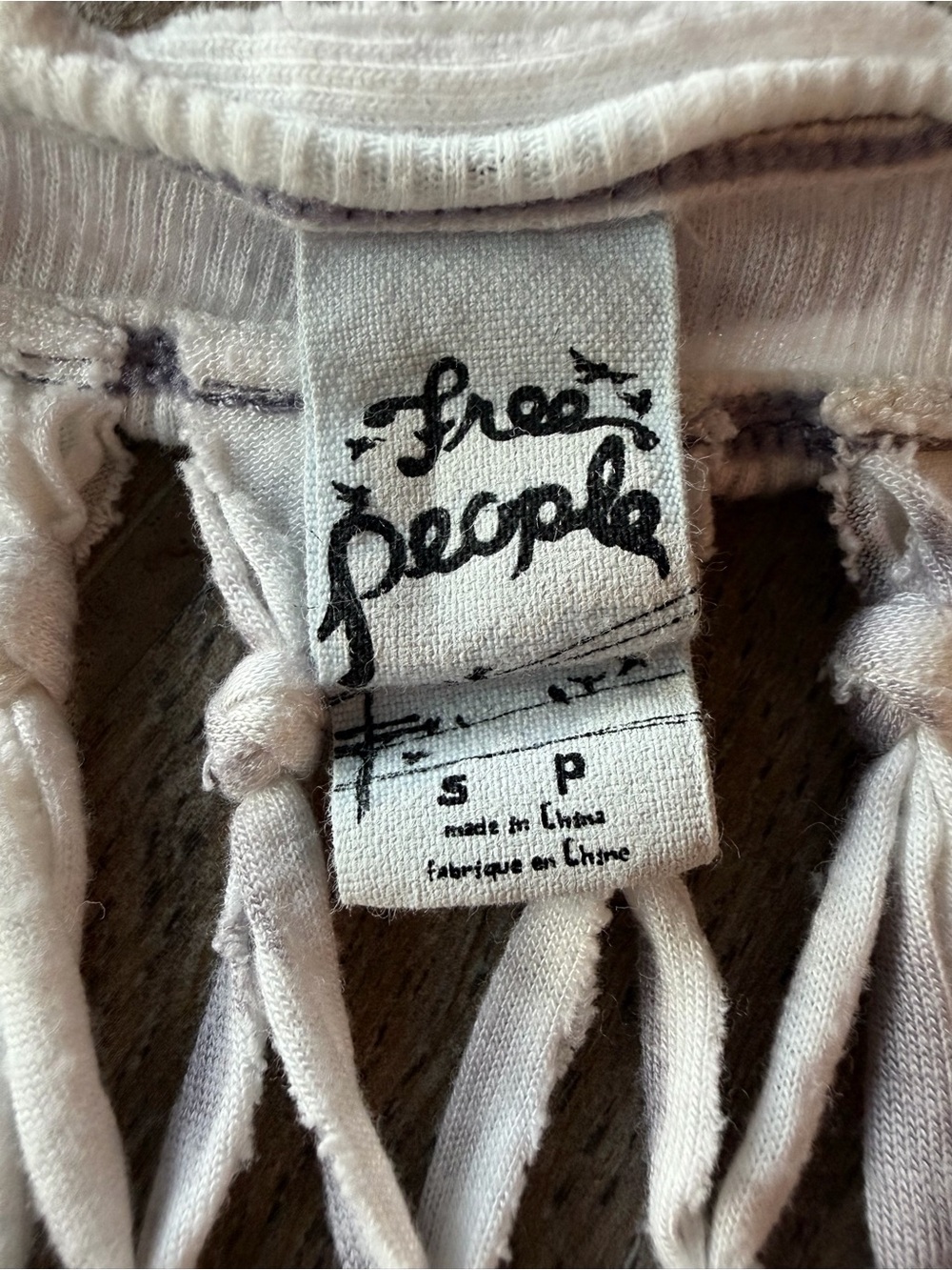 Free People Ribbed Tank with Macramé Racerback Size Small - Picture 3 of 3